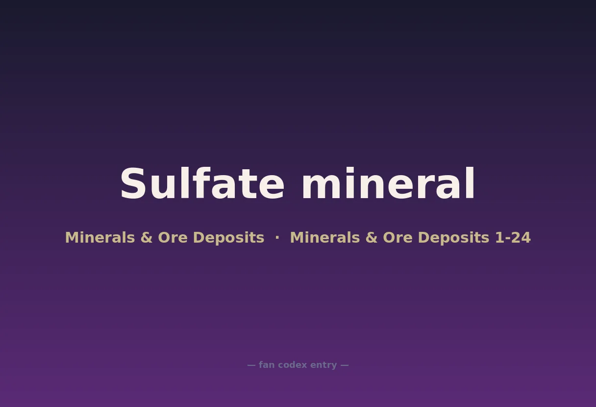 Sulfate mineral